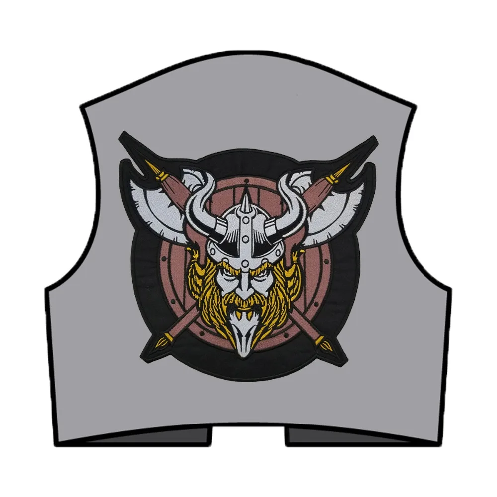 G006 (5)Hot sale! Fashion AXE PATCH Embroidered Patches for Full Back Size of Jackets Motorcycle Biker Patch 30CM Free Shipping