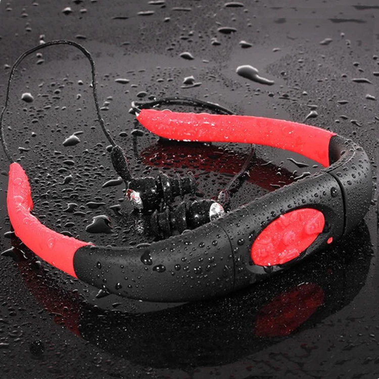 

Wireless 4G Memory Card Headphone Sport MP3 Player Super Waterproof IPX8 Stereo Earphones MP3 for Swimming Hiking