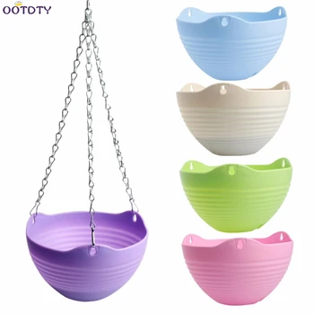 

Hanging Chain Flower Planter Pot Vase Basket Container Home Garden Balcony Decor
