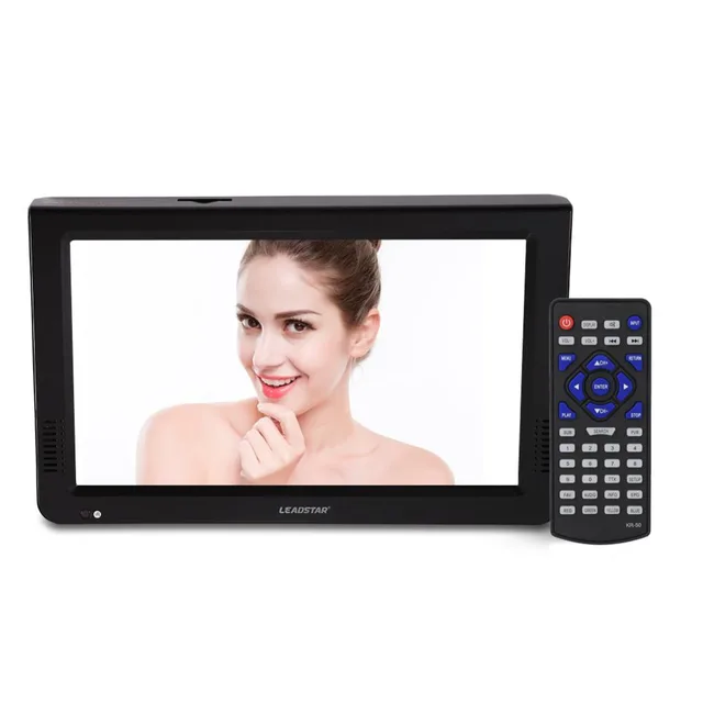 OVERSEAS LEADSTAR 10 Inch Portable Digital HD TV with Analog Television Receiver Antenna DVB-T2 TV support TF Card