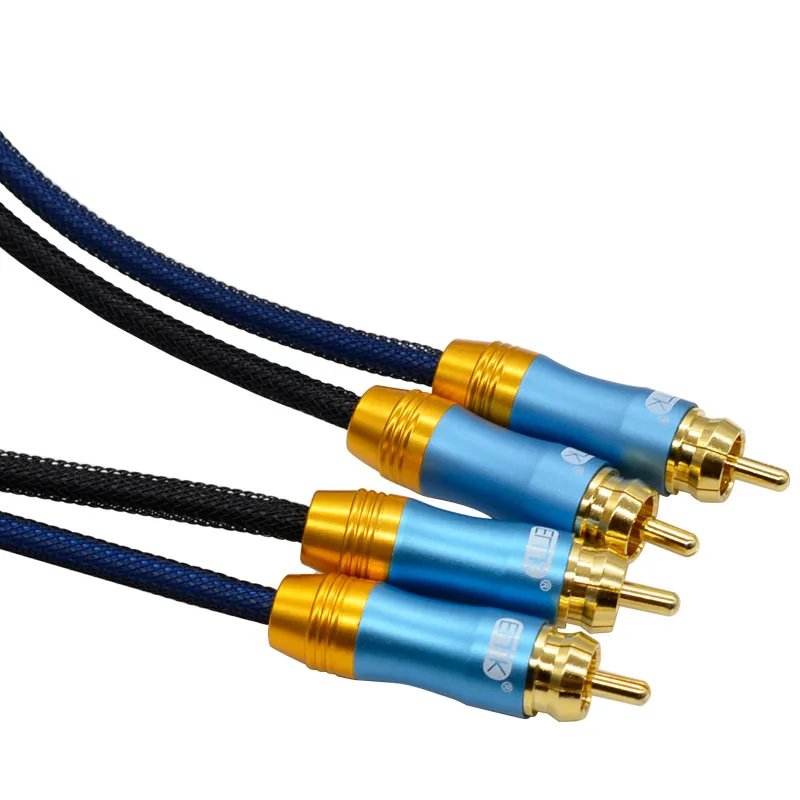 RCA Stereo Cable Cord Top Grade Dual 2 RCA Male to 2RCA Male Audio Cable,Digital & Analog,Double-Shielded,PRO Series)for(Amplifiers,AV Receivers,Hi-Fi) (3)