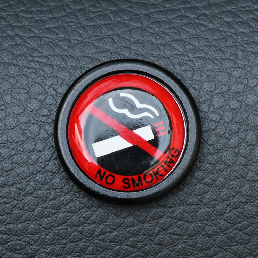 

NO SMOKING Sign Warning Logo Car Decal Sticker For toyota auris reno megane 2 focus 2 fabia kia sportage 3 grand vitara kia rio