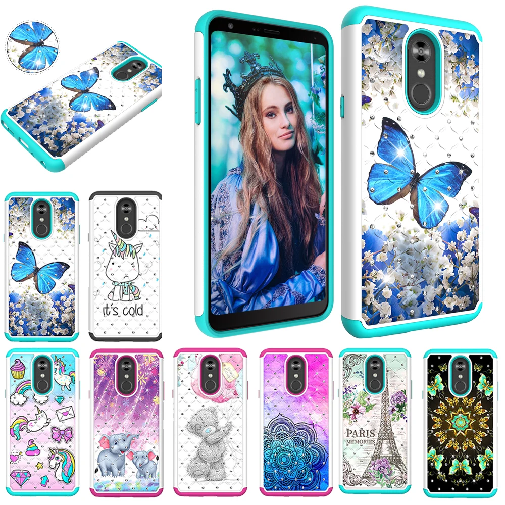 Для LG Stylo 4 V40 G7 ThinQ Airsto 2 Plus K10 K20 K30 X Power2 чехол с блестящим рисунком защитный жесткий
