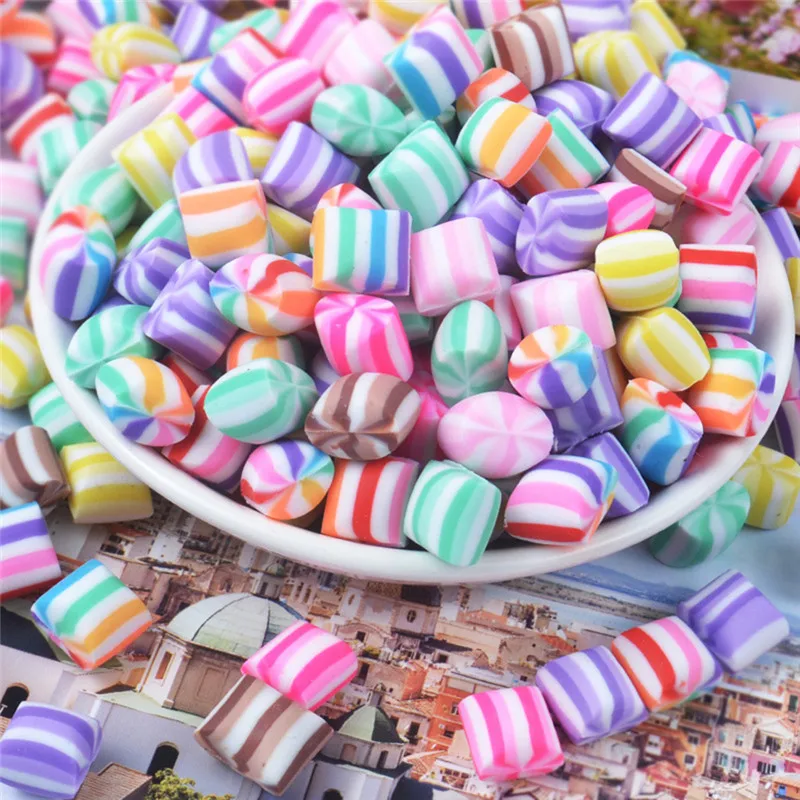 

5Pcs Rainbow Candy Supplement Charms for Slime DIY Polymer Addition Slime Accessories Toy Lizun Modeling model tool for kids