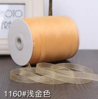Высокое качество 3/8 &quotдюйма 1 см 10 метров шампанского шифон шелковые органзы