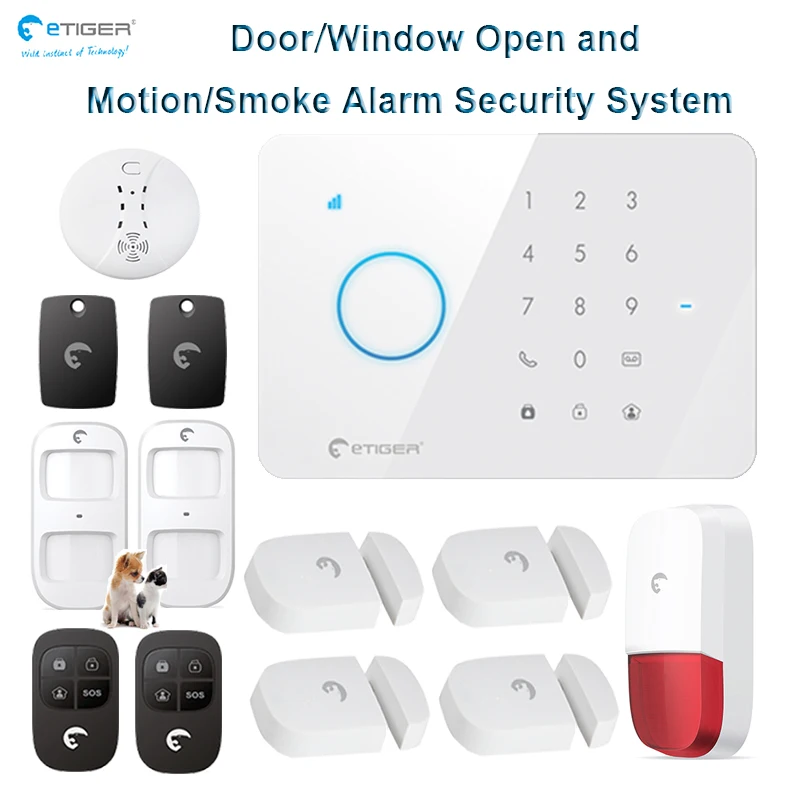 Smart Home GSM Remote APP Wireless Door Window Gap Infrare Motion