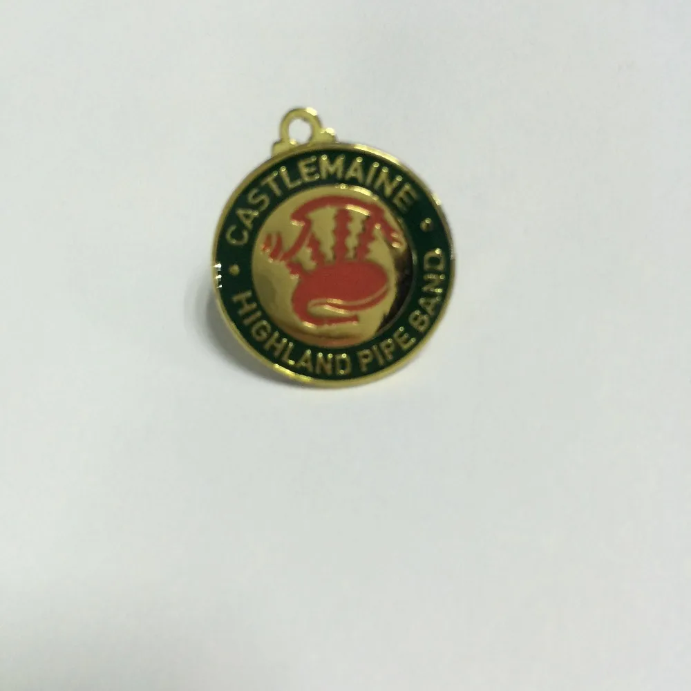 custom lapel pin made of iron in silver plating engraved with