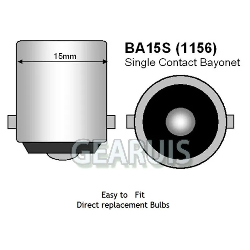 100 шт. P21W S25 1156 BA15S 12 SMD 5050 Светодиодный силиконовый 2 Вт, холодный белый свет 8000 K автомобиля с украшением в виде кристаллов указатель поворота габаритные огни лампы 12 V