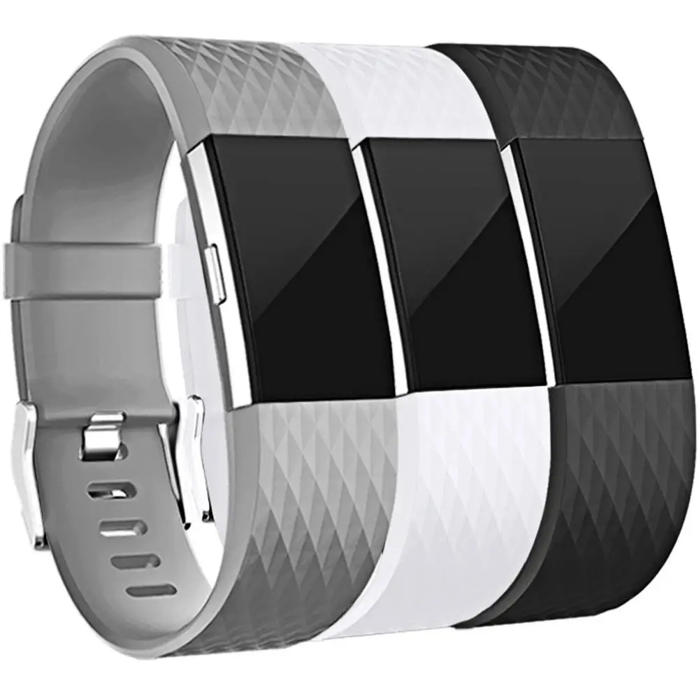 3 шт. в упаковке, Сменные аксессуары, силиконовые браслеты, ремешок для часов, ремешок для Fitbit Charge 2 HR, большой и маленький - Цвет ремешка: Pack F