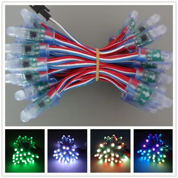 

12V IST/13.5/18.5mm pigtail connector,18awg wire,12mmWS2811 RGB led pixel module,led smart pixel node,Round free shipping