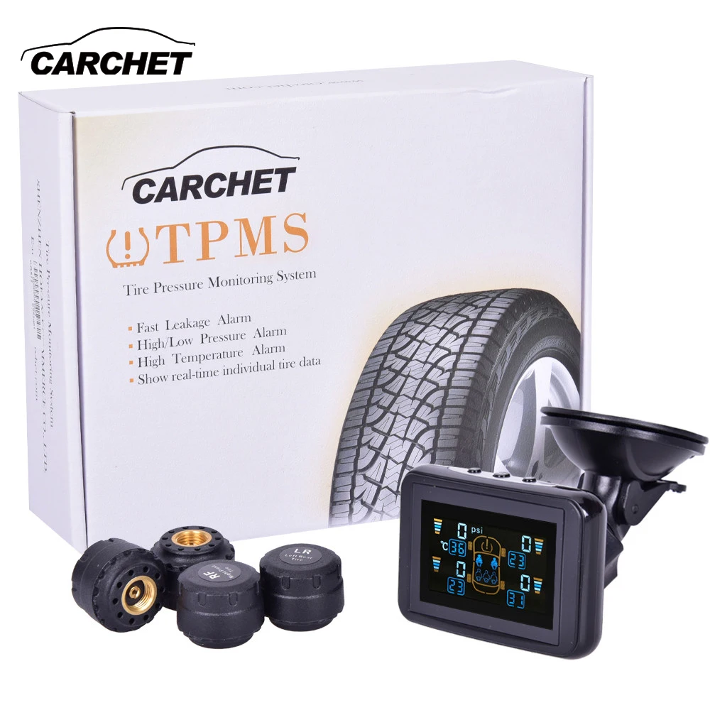 CARCHET TPMS система мониторинга шин Pessure портативная охранной сигнализации с ЖК