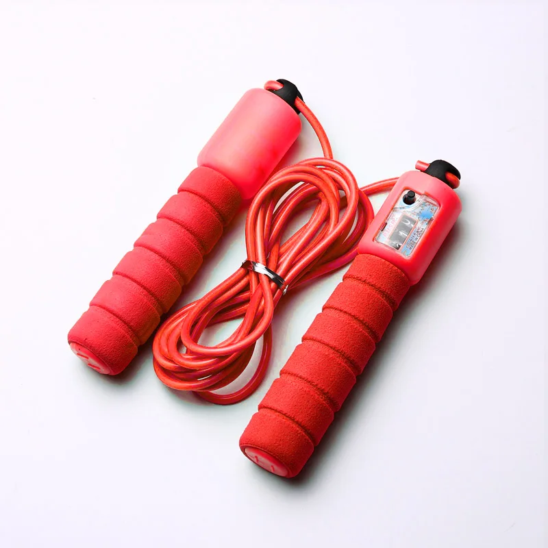 Jump Ropes with Counter Sports Fitness Adjustable Fast Speed Counting Jump Skip Rope Skipping Wire BN99 - Цвет: red