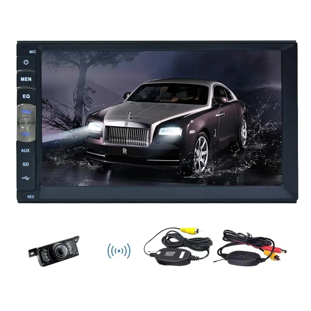 Flash Deal Eincar 6.5" HD 2DIN In Dash Car CD DVD Player Touch Screen Radio Stereo Bluetooth MP3 MP4 MP5 USB SD + wireless Rearview Camera 2