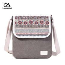 Canvasartisan brand new women shoulder bag canvas reteo messenger bag floral printing style female daily travel