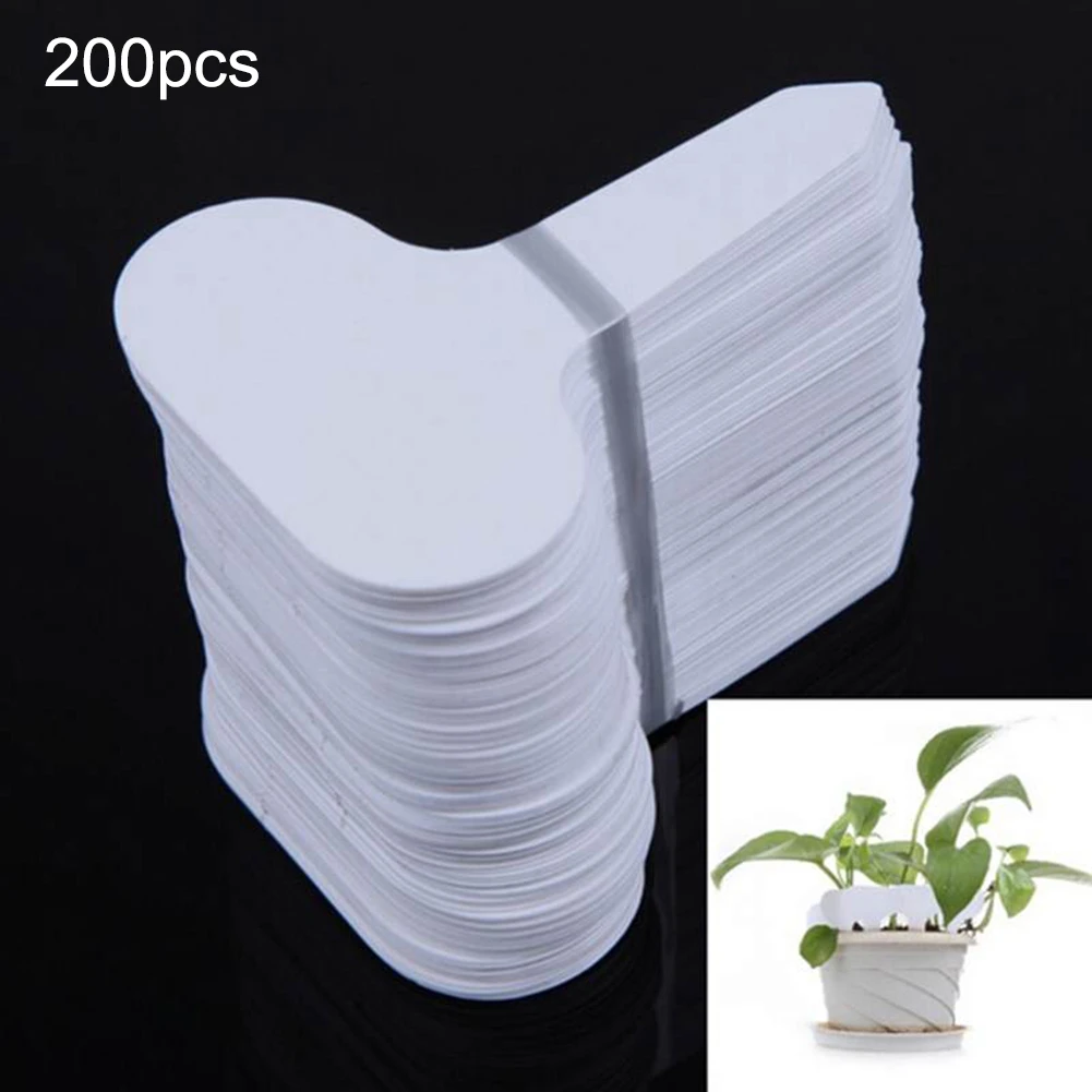 200 Pcs Plastic Waterproof Plant Labels T Type Tags Nursery Garden Decoration Plant Label Pot Planter Vegetable Label Tag Tools Plant Markers Aliexpress