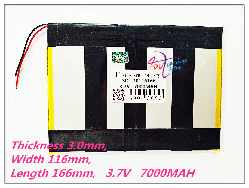 30116166 font b Tablet b font battery capacity 30115165 3 7V 7000MAH Universal Li ion battery