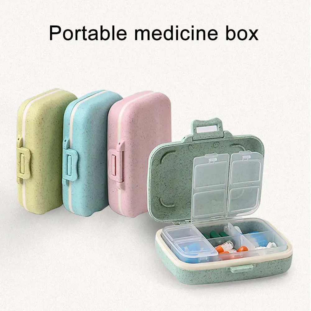 

Portable Pill Case 6 Compartment Travel Vitamin Medicine Organizer Removable Inner Divider Container SN-Hot