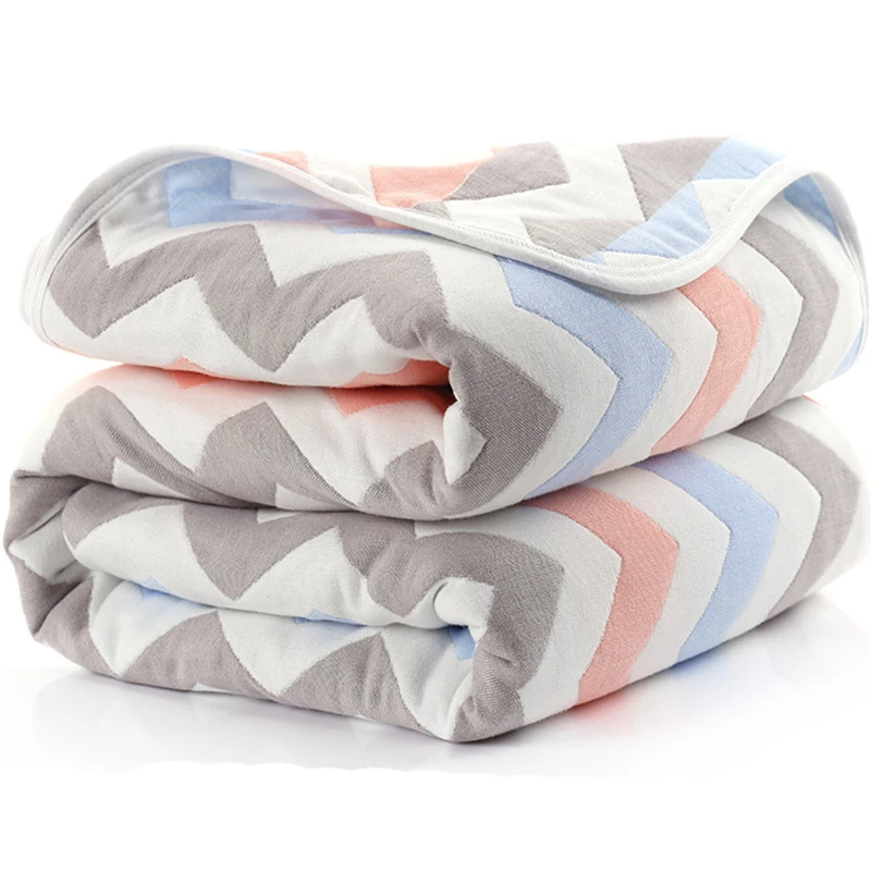 Baby Blanket 110 CM Muslin Cotton 6 Layers Thick Newborn Swaddling Autumn Baby Swaddle Bedding Receiving blanket