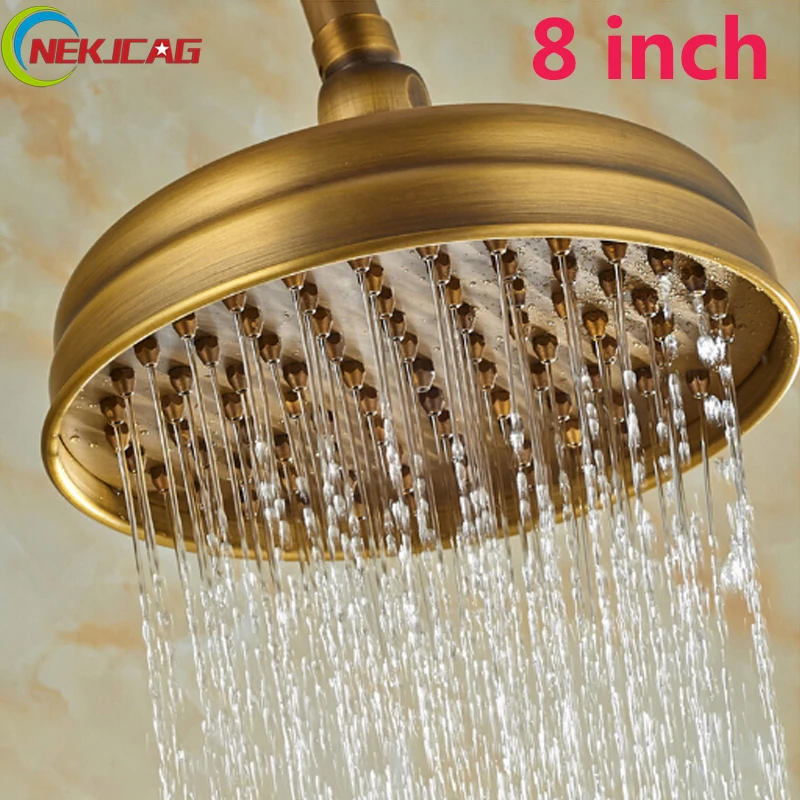 8'' Solid Antique Brass Shower Head Top Over Shower Head Sprayerin