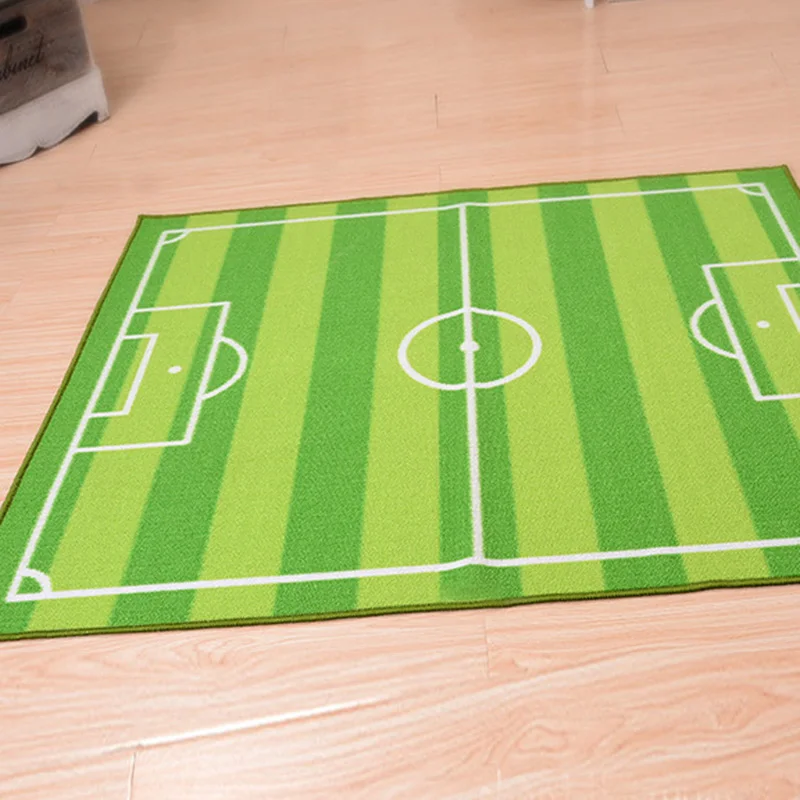 Современный модный стиль Футбол поле шаблон прямоугольный ковер моющийся нескользящий ковер детская игровая комната гостиная спальня