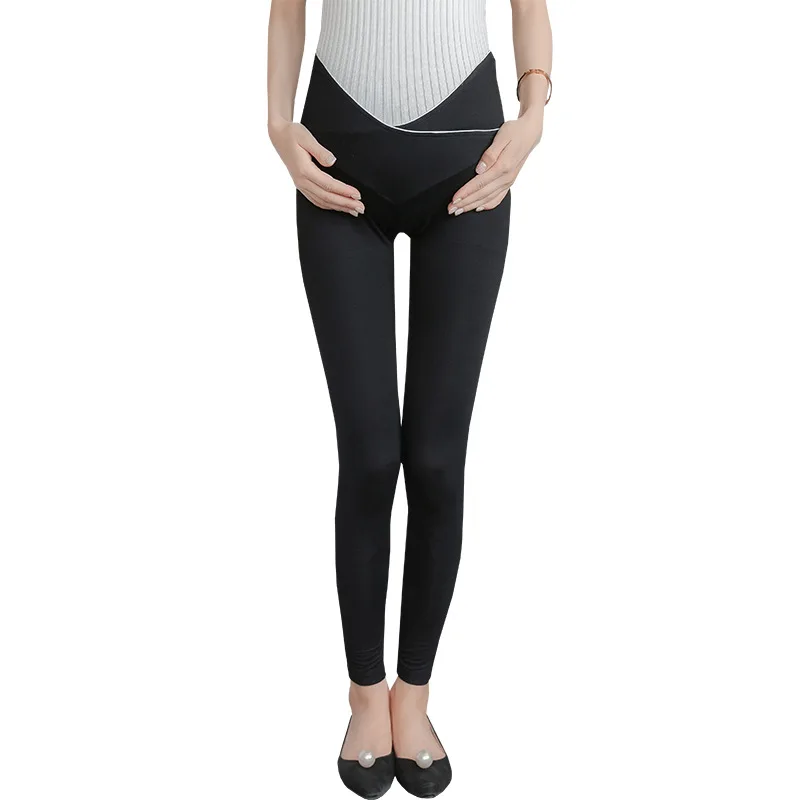 

Modal Leggings Solid Color Elastic Pregnancy Pants High Waist Skinny Trousers for Pregnant Women Maternity Pants Fashion Bottoms