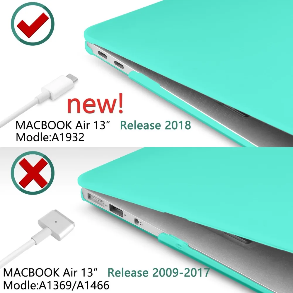 Кристальный/матовый чехол для Macbook Air Pro retina 11 12 13 15 дюймов, сумка для ноутбука, чехол для нового Mac book Air 13,3 чехол A1932