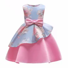 Платье с цветочным узором для девочек; Бальные платья для девочек; вечерние платья принцессы для девочек; одежда для От 4 до 9 лет; платье для дня рождения для детей