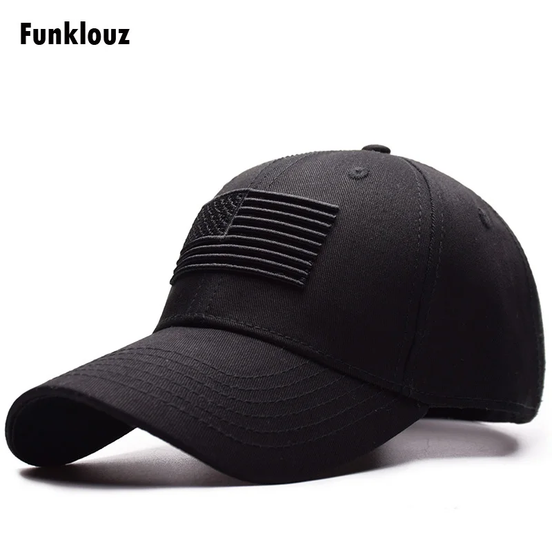 

Funklouz USA Flag Embroidery Snapback Baseball Cap Summer Cotton Outdoor Dad Hat Fashion Sports Women Men Hats and Caps