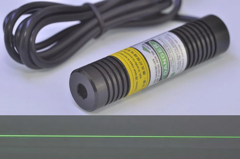 Industrial class 50mW 532nm green laser line module room escape green