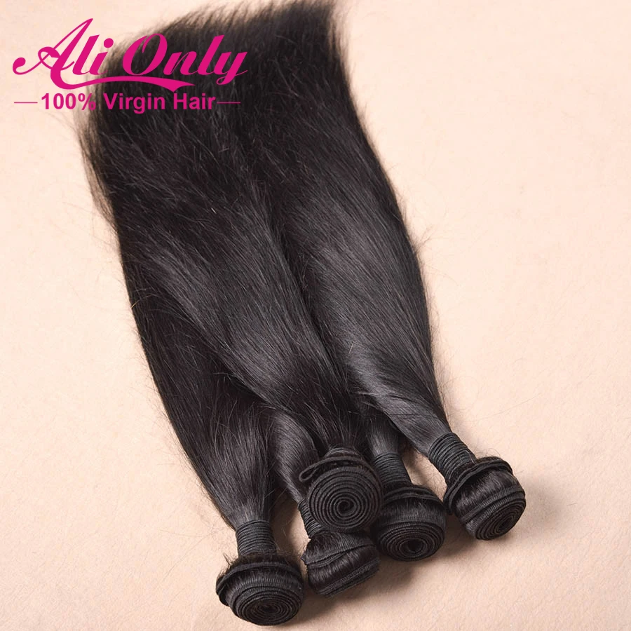 

Ali Only Hair Products Peruvian Virgin Hair Straight 4 Bundles New Peruvian Straight Hair 6"-28" Best Remy Human Hair Extensions