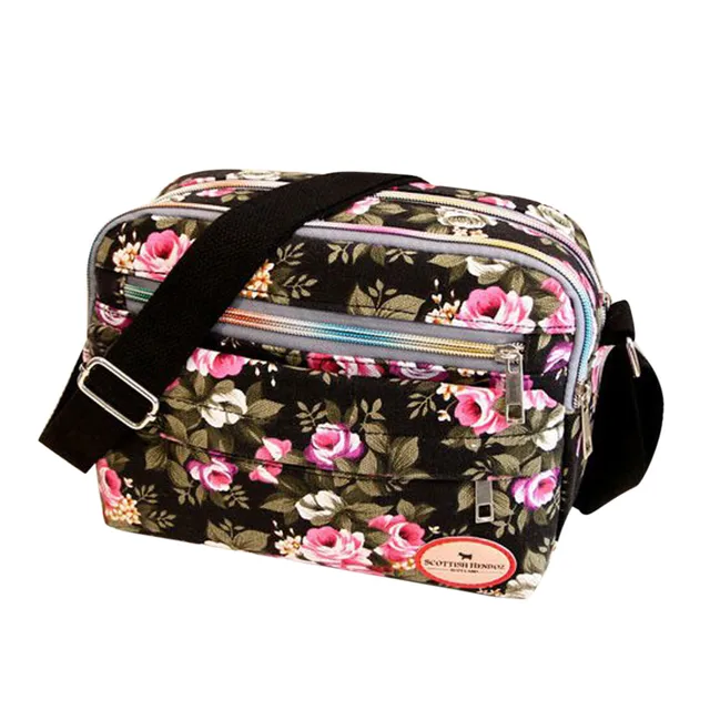 Fashion Women Messenger Bags Canvas Crossbody Bag Shoulder Bag flower print s super quality Bolsos Mujer