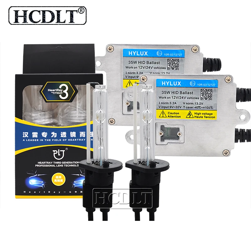HCDLT 1 комплект AC 35 Вт Hylux A2088 HID балласт и HeartRay 4500K 5500K 6500K лампа Xenon H1 H7 H11 HB3 HB4 D2H|Лампы