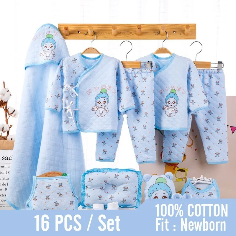 

2019 Newborn Baby Sets 100% Pure Cotton Infant Underwear Set Unisex Clothing Suit Autumn Winter Baby Clothes Set 0-3 Months