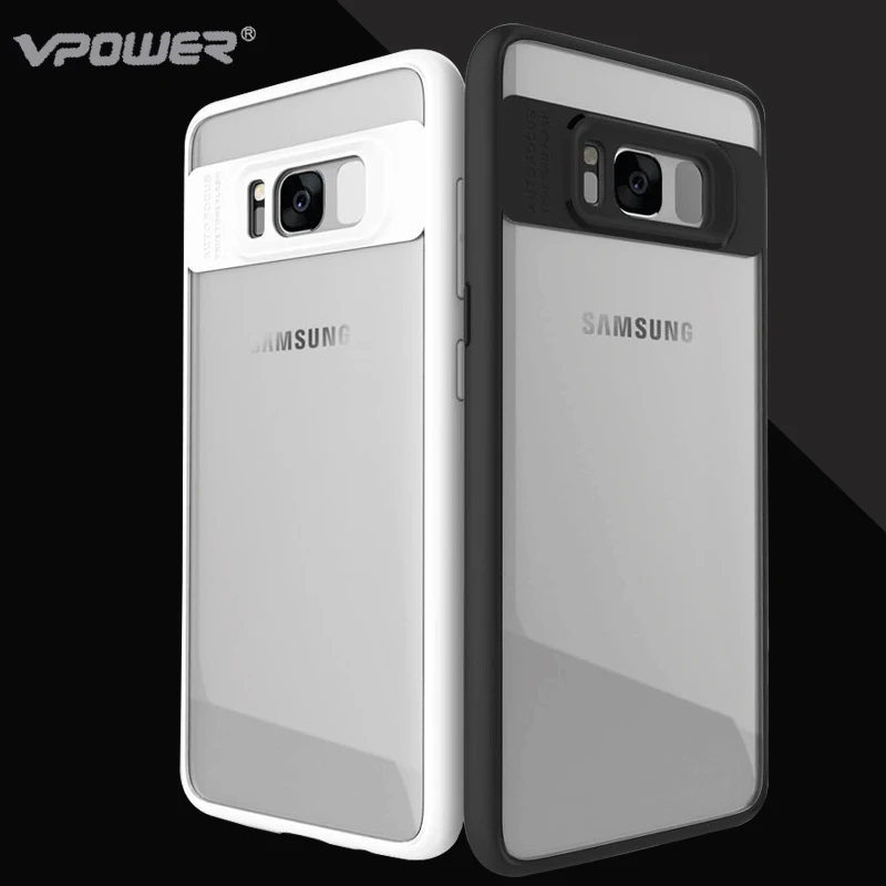 

Vpowe For Samsung Galaxy S8 plus Case Full Protective Slim TPU Acrylic clear Back Cover Case for Samsung Galaxy S8 plus Case