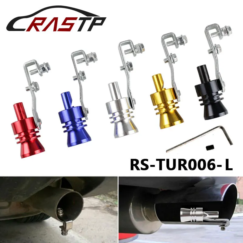 

RASTP - HOT Turbo Sound Whistle Muffler Exhaust Pipe Simulator Whistler For Auto Car Size L Black/Blue/Red/Gold/Silver RS-TUR006
