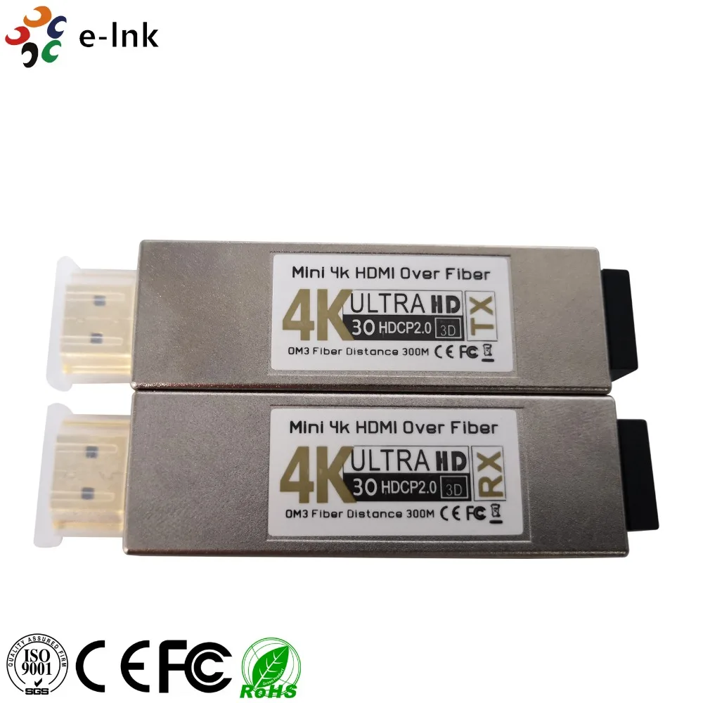 Мини 4K2K HDMI в волоконно-оптический конвертер и удлинитель для отправки несжатого сигнала HDMI до 984ft(300 м) по низкой цене волокна