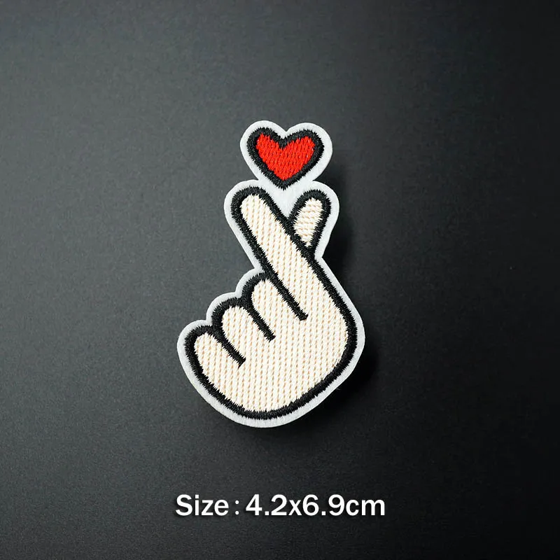 Размер LOVE: 4,2x6,9 см утюжок на пластыре шитье на вышитой аппликационной ткани патч для куртки значок наклейки на одежду