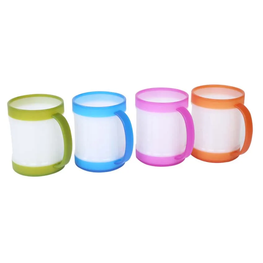 Baby Milk Cup with Handle Children Cute Jelly Double Ring Cartoon Tea