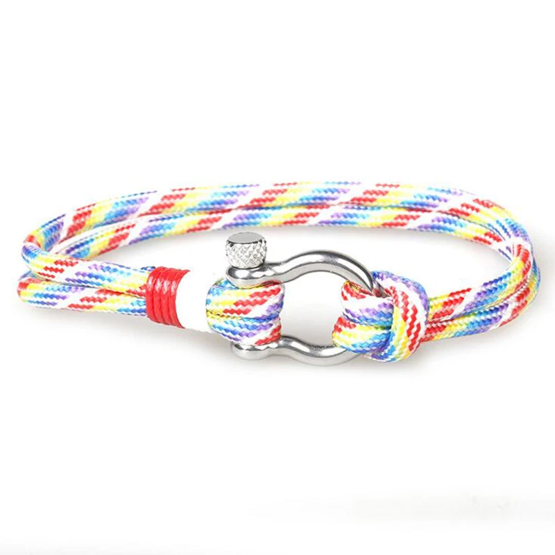 NIUYITID 2018 New Stainless Steel Buckle Men Bracelet Fashion Paracord Rope Navy Style Male Charm Braclet Jewelry High Quality (7)