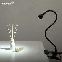 Регулируемый USB светодиодный гибкий гусиный гриф Изголовье чтения книги Настольная лампа с зажимом на светильник и переключатель включения/выключения управления