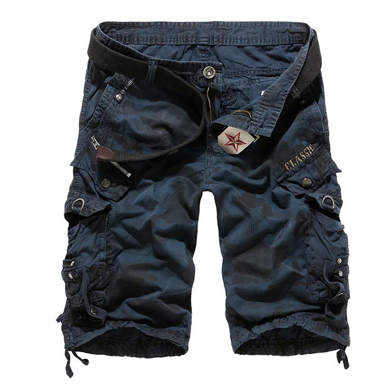 2014 Summer Loose Cotton Camouflage Cargo Military Shorts Men outdoor 3/4 Knee Army Overalls big size 29-38 wholesale | Мужская одежда