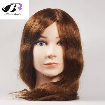 

Bolihair 16 Inch 100% Human Hair Training Head Mannequin Hairdressing Training Doll Heads Best Gift for Friends Children