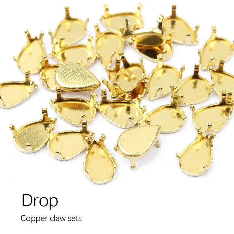 Пустой металлический зажим для стразы Размер 6 х8 мм 8 х12 | Дом и сад