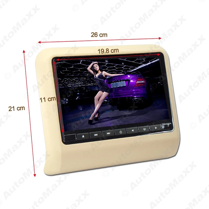 Sale FEELDO 2pcs Digital HD 9" Car Headrest LCD Monitor Hanging DVD Player With FM USB SD Game 3-Color #AM3858 1