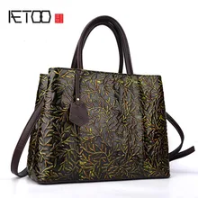 AETOO 2018 new hand-leather handbag retro Messenger bag handbag first layer of high-capacity leather shoulder bag