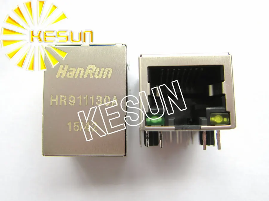 120PCS x HR911130A RJ45 Shield type With 1000M Transformer PCB Right Angle Modular Female Network Socket LAN Connector | Обустройство