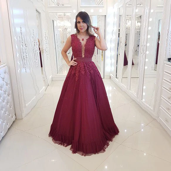 maroon prom dresses plus size