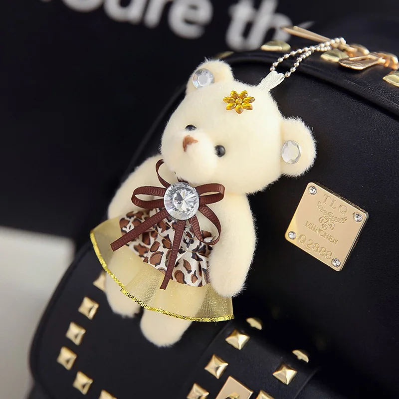 Женский кожаный рюкзак с милым медвежонком из мультфильма, женская сумка на плечо, школьные сумки для девочек-подростков