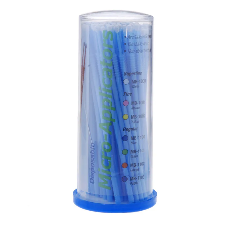 

100pc Dental Disposable Micro Applicator Brush Bendable Blue Multifunction Dental Applicator Nail Grafting Eyelashes StickHK60