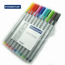 Staedtler 10 видов цветов фломастер иглы ручка-закладка эскизная ручка 10 видов цветов/лот